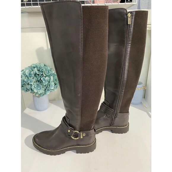 Tommy Hilfiger Brown Jiola Equestrian Boot - Picture 5 of 9